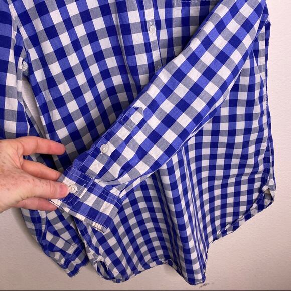 Lucky Brand Blue White Plaid Pull Over Tunic Small - Picture 6 of 12